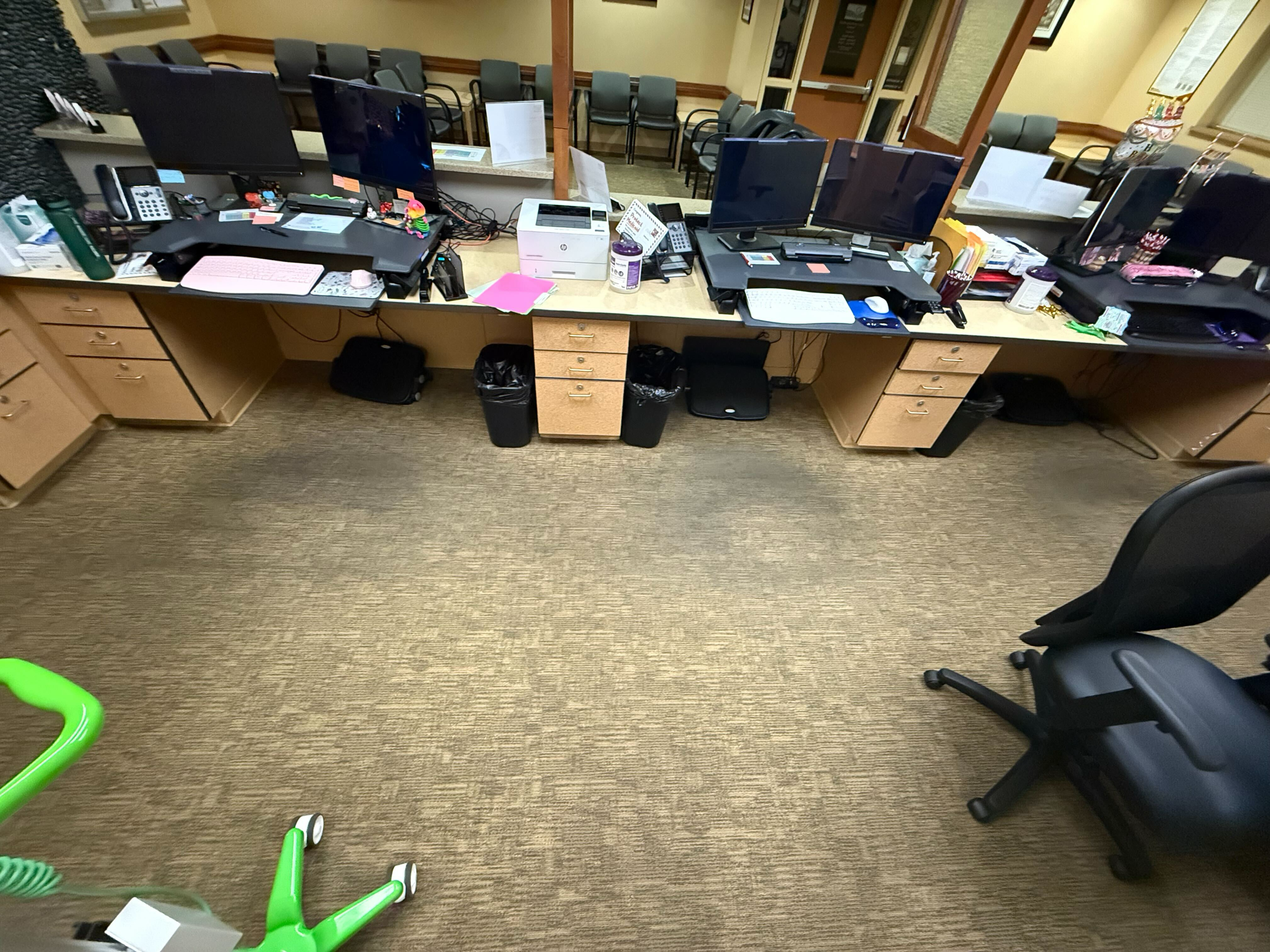 Medical Office Carpet Cleaning — Before